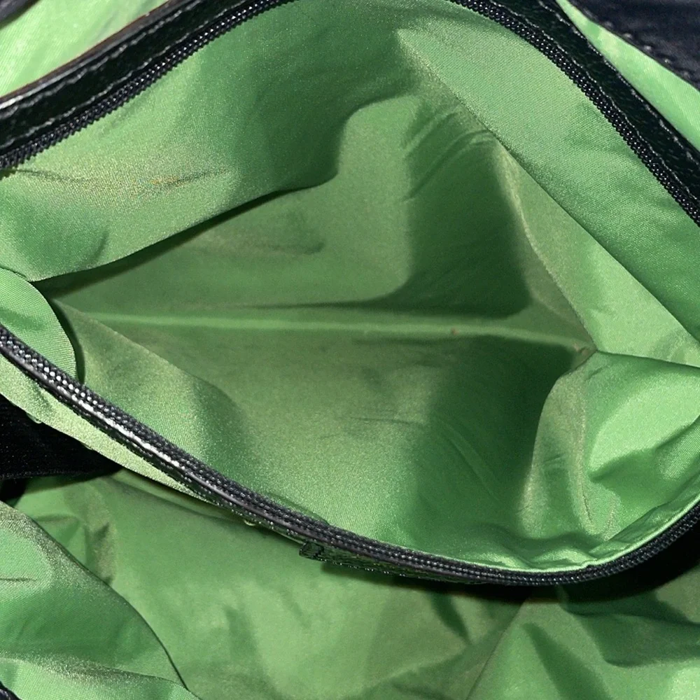 Kate Spade black quilted leather trim diaper bag